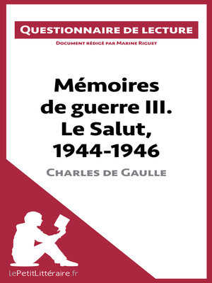cover image of Mémoires de guerre III. Le Salut, 1944-1946 de Charles de Gaulle